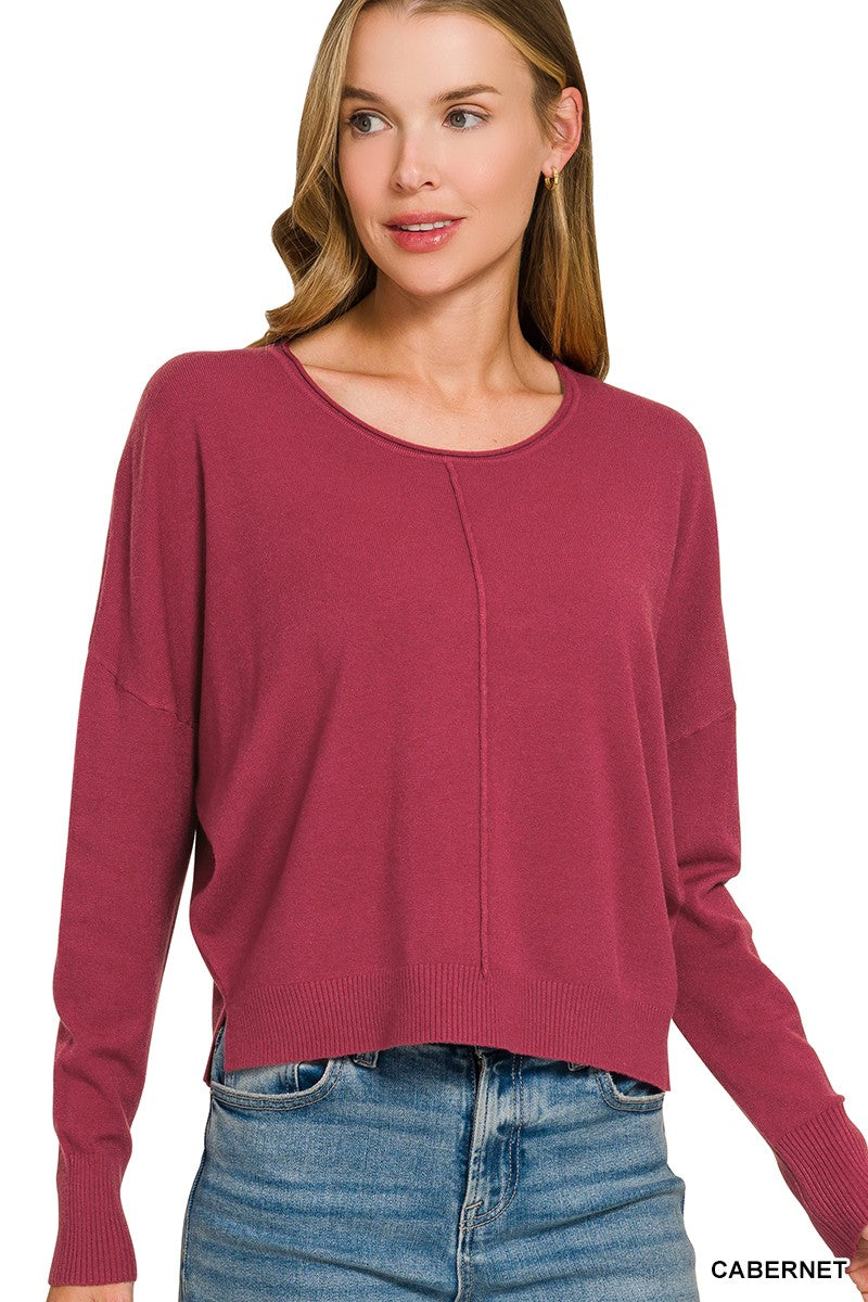 Front-Seam Dolman Sweater