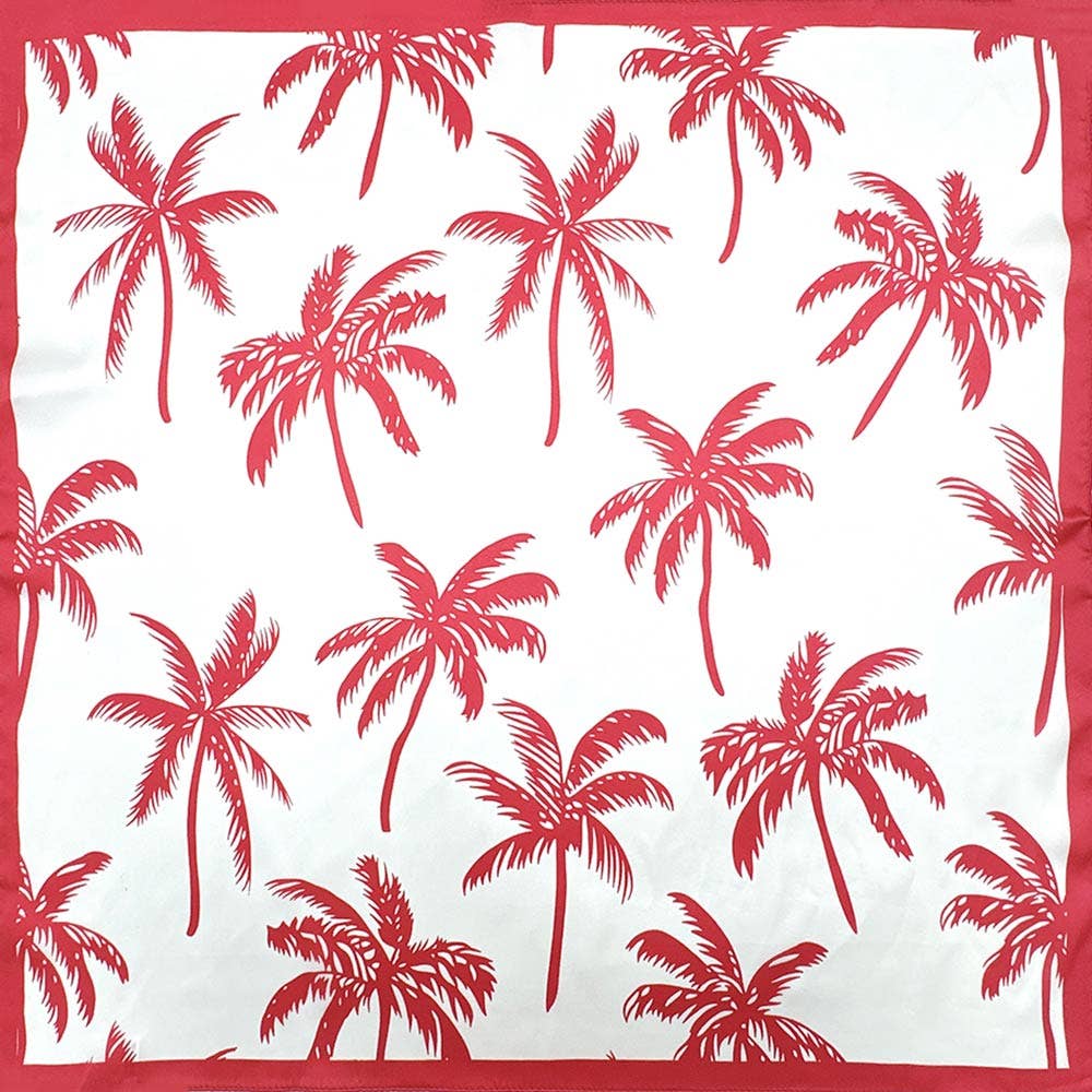 Palm Tree Pattern Square Bandana Scarf