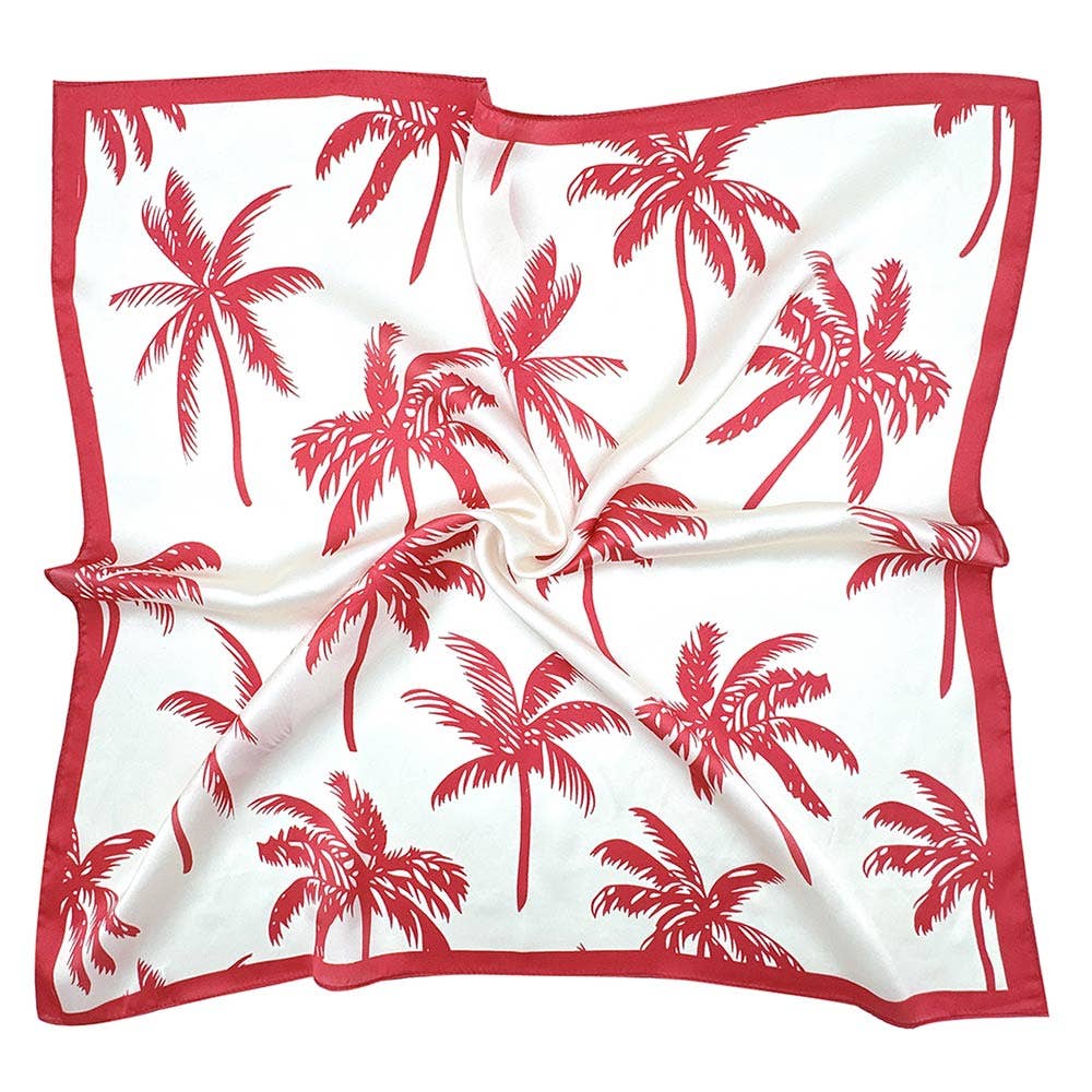Palm Tree Pattern Square Bandana Scarf