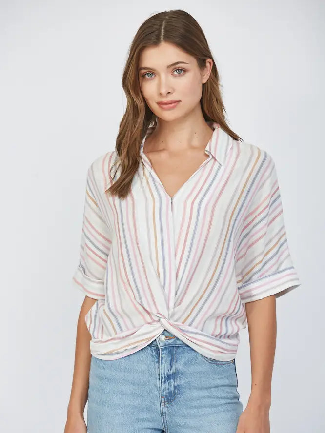 FRONT TWIST COLLAR TOP