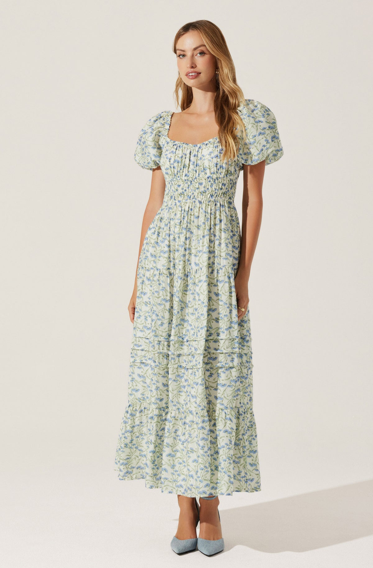 FLORENTINA SHORT SLEEVE FLORAL DRESS