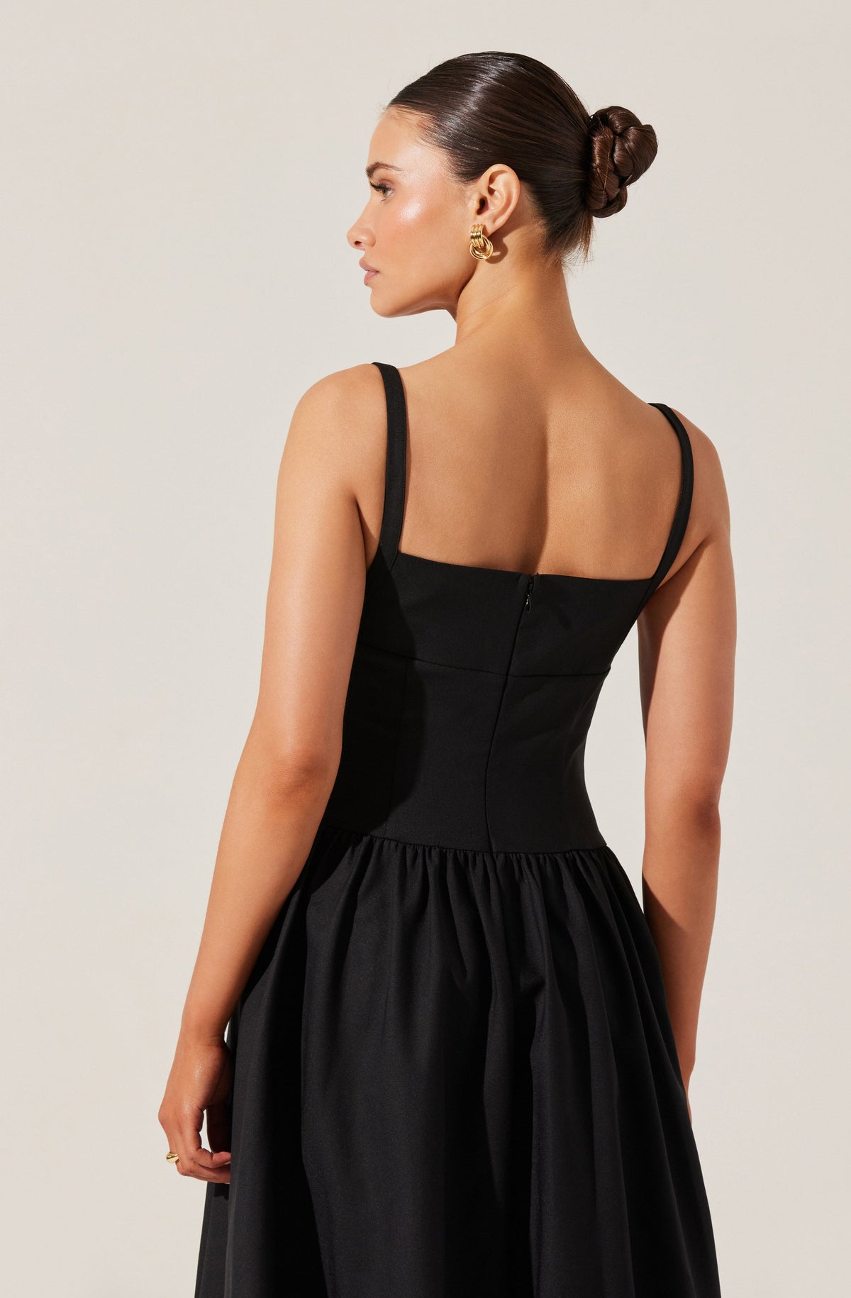 JEVI BUBBLE HEM CUTOUT DRESS