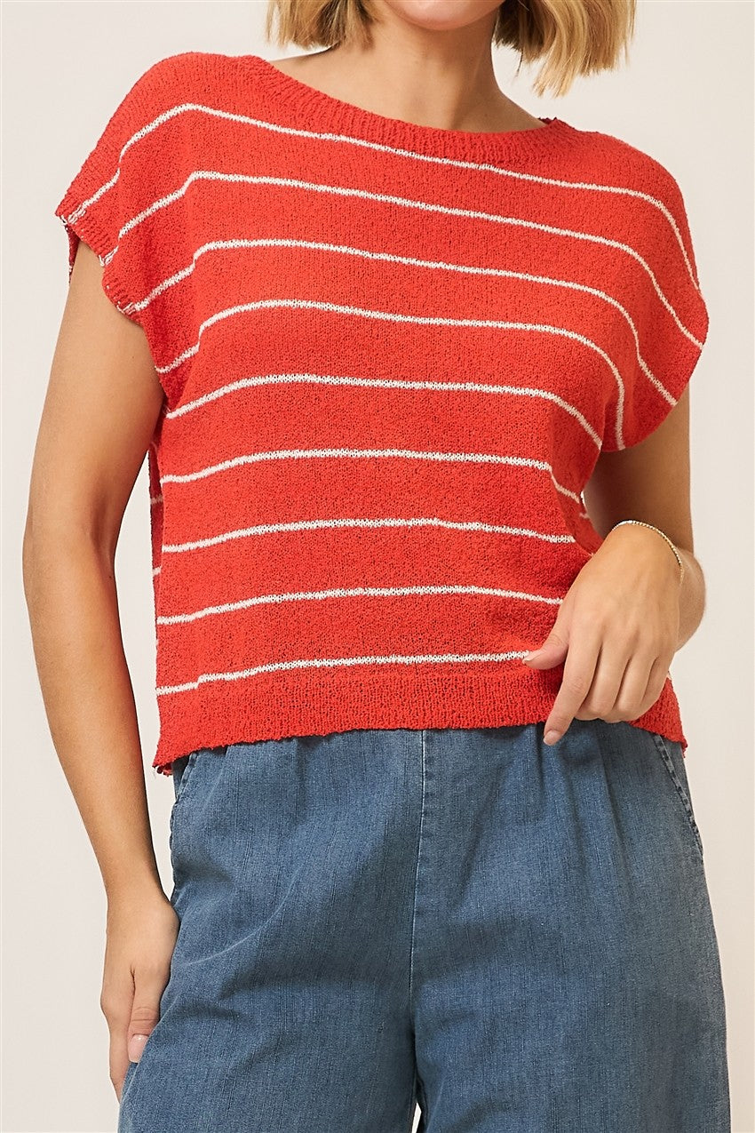 PINSTRIPE KNIT TOP