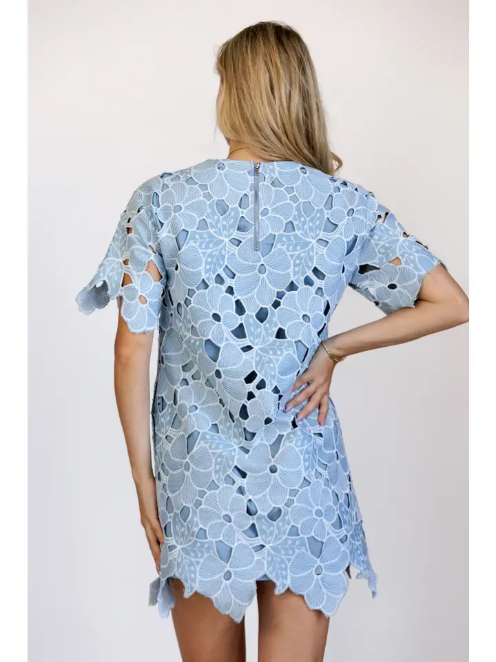 CUTOUT LACE MINI DRESS