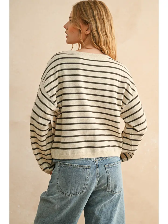 STRIPED KNIT TOP