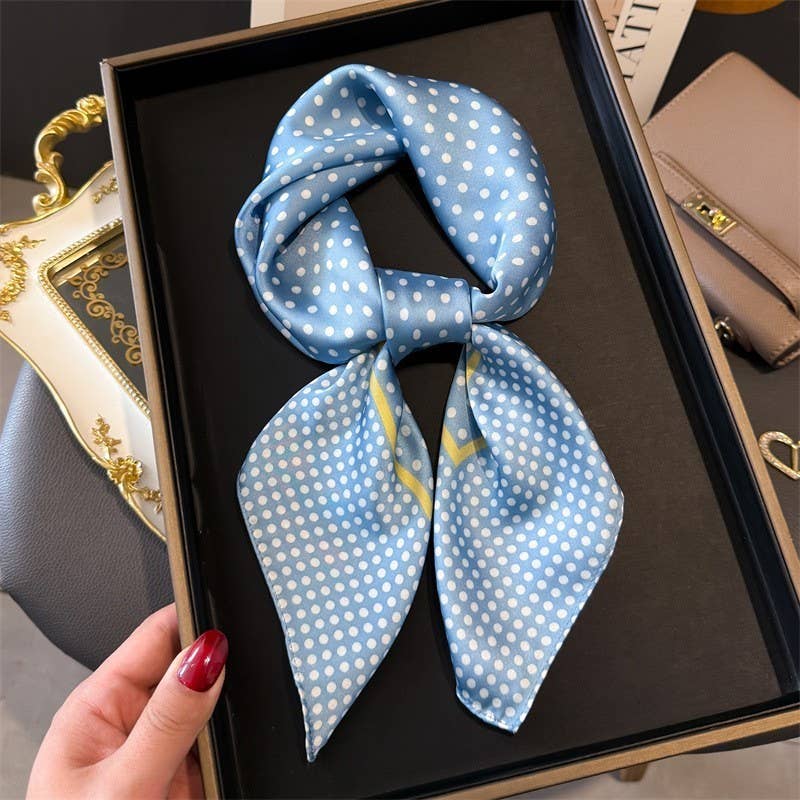 LARGE POLKA DOT PRINT BANDANA SCARF