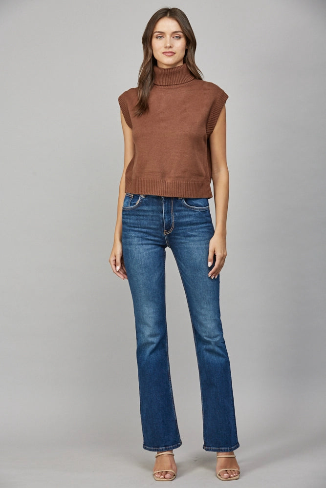 TURTLE NECK SWEATER VEST