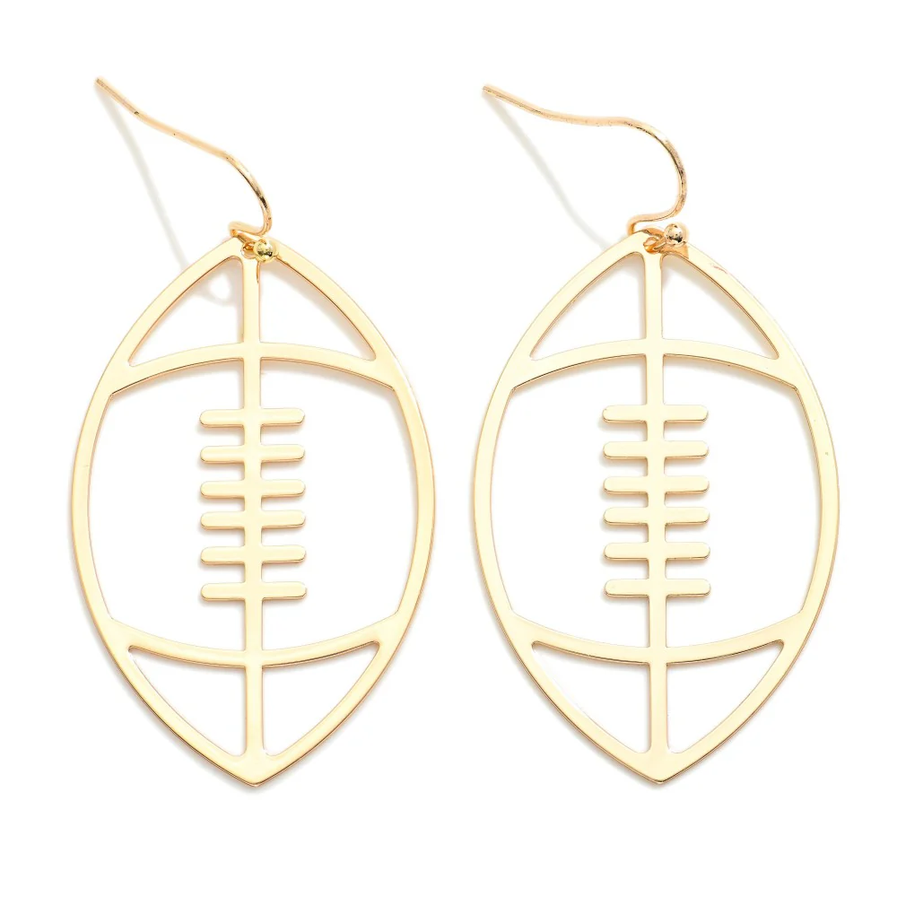 GOLD FOOTBALL EARRING