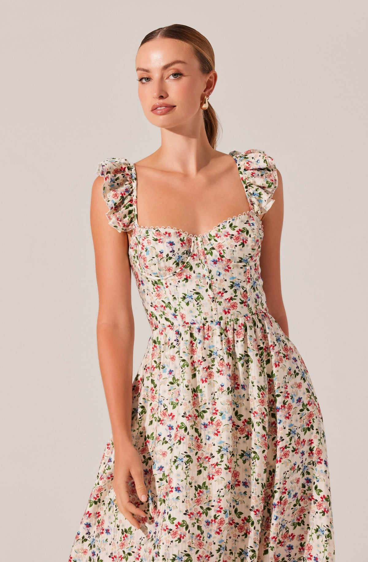 WEDELIA FLORAL MIDI DRESS