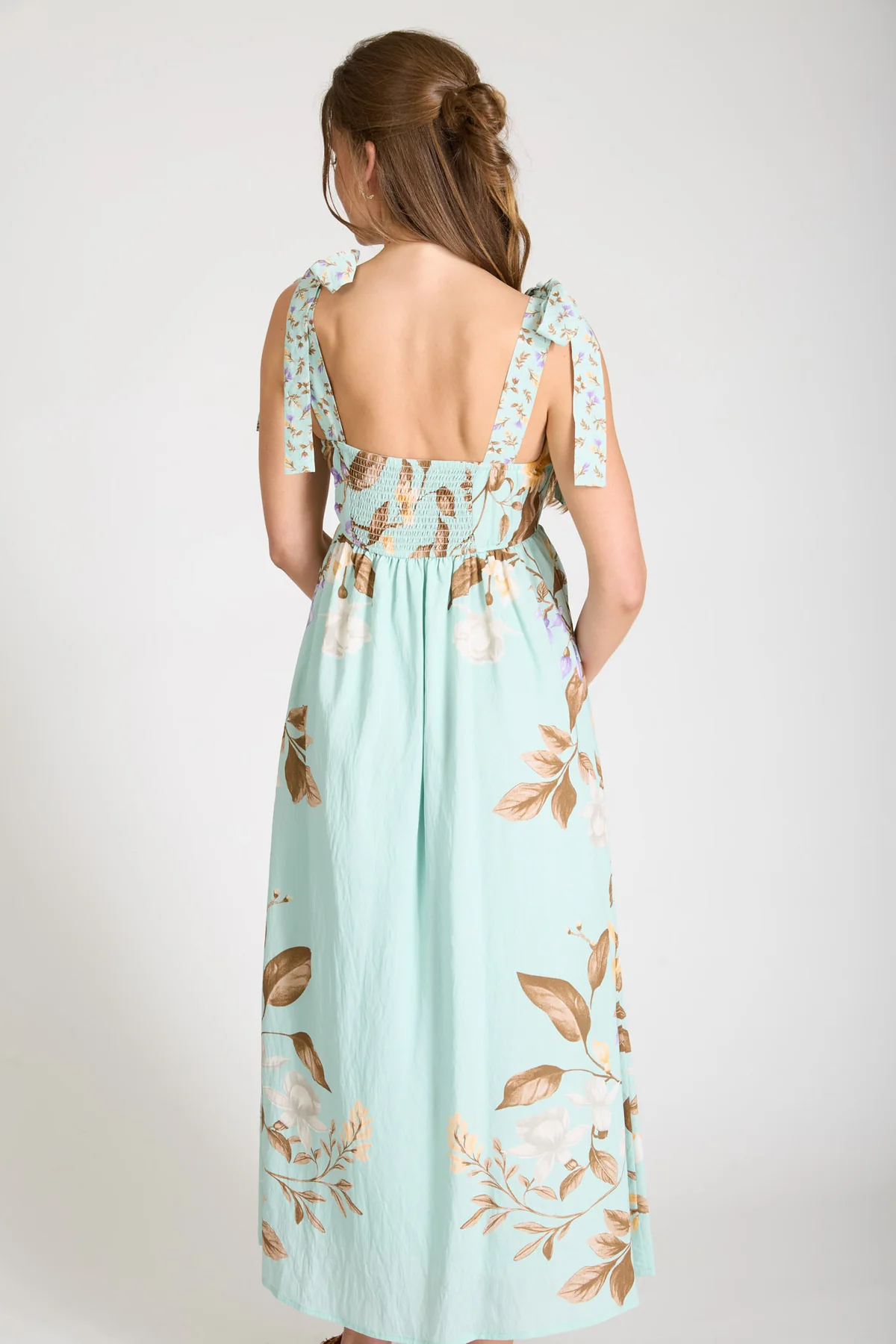 FLORAL EMPIRE WAIST MIDI DRESS