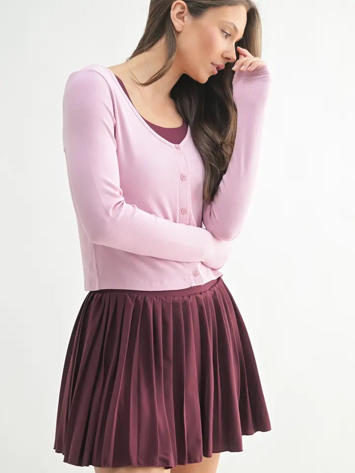 RIBBED CARDIGAN