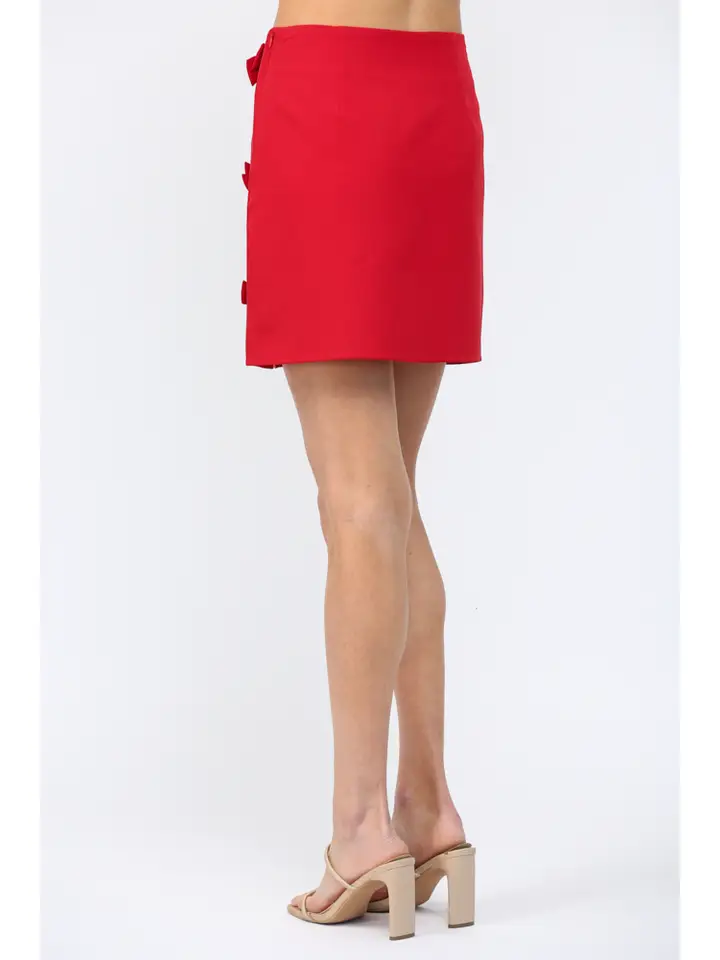 BOW DETAIL MINI SKIRT