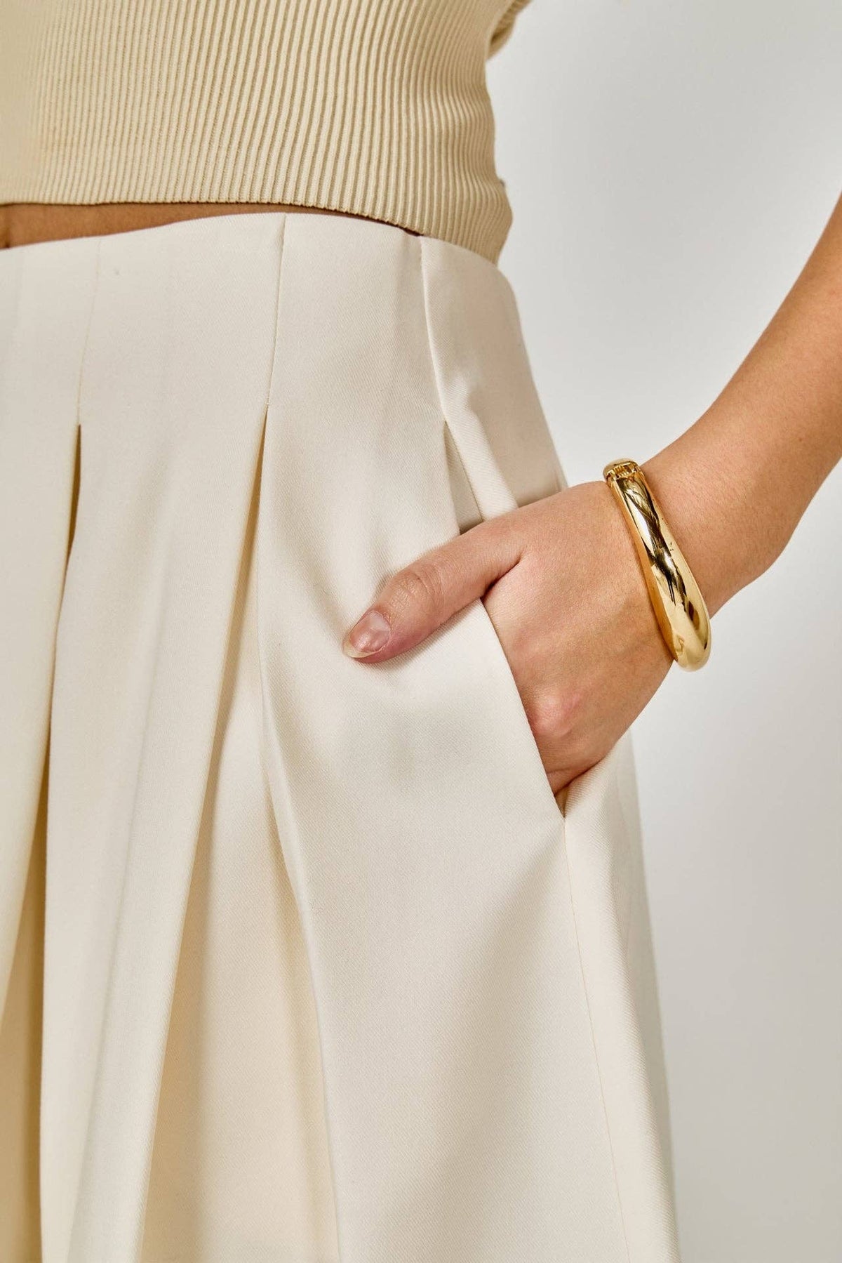Formal Pleated Maxi Skirt