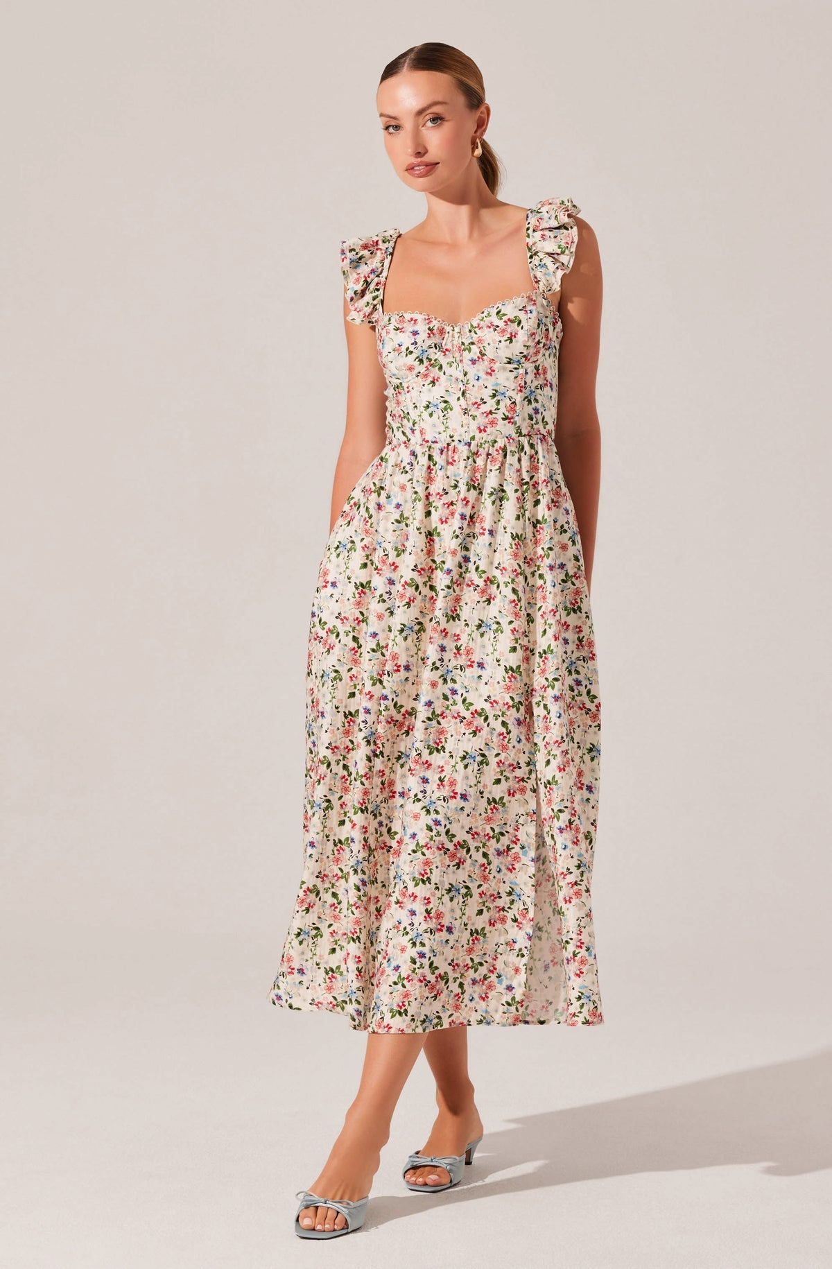 WEDELIA FLORAL MIDI DRESS