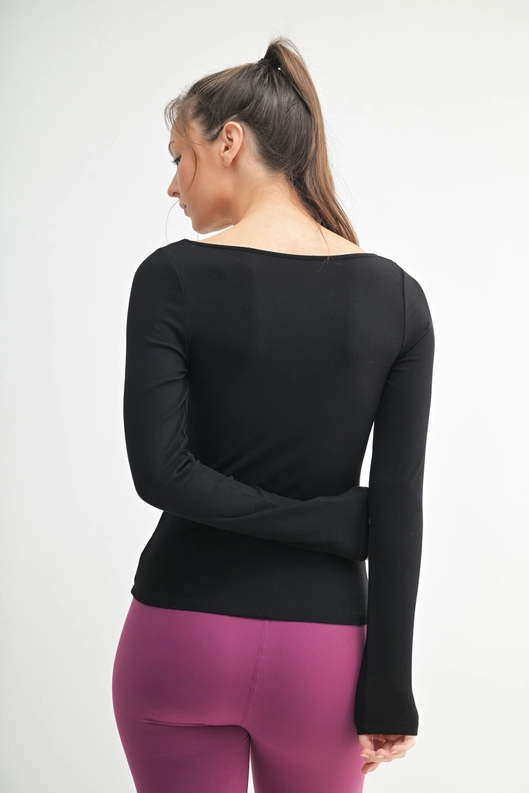 WIDE NECK LONG SLEEVE TOP