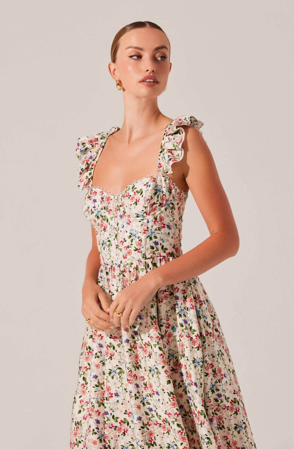 WEDELIA FLORAL MIDI DRESS