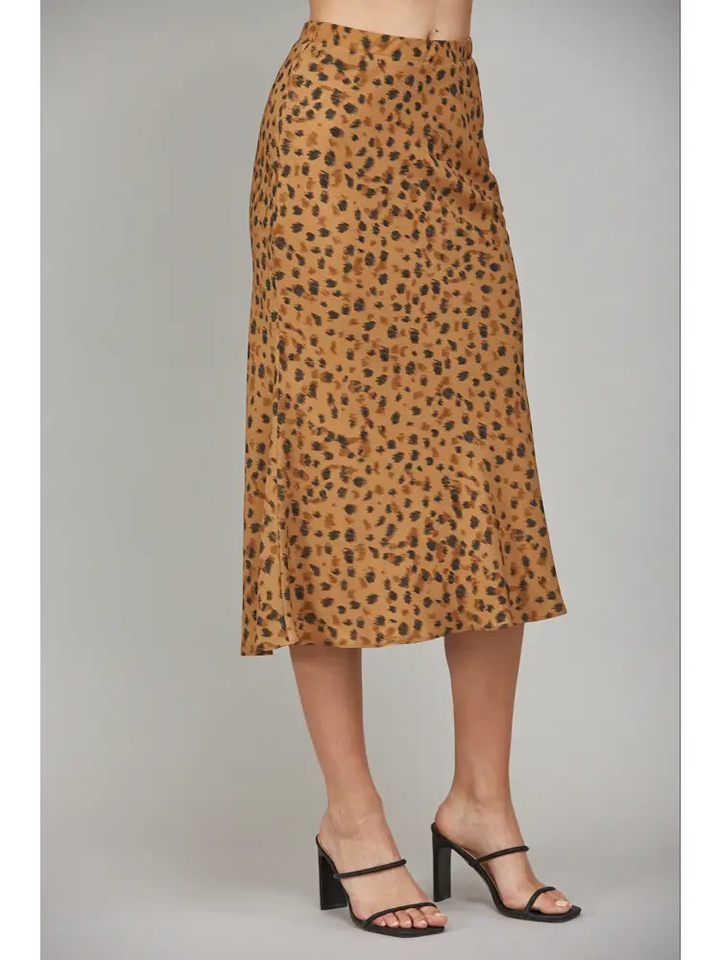 ANIMAL MIDI PRINT SKIRT