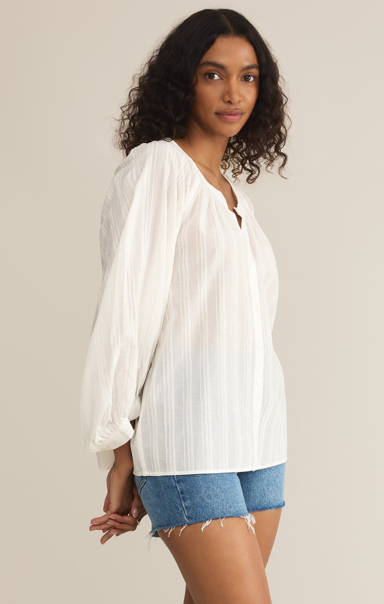 WREN BUTTON UP TOP