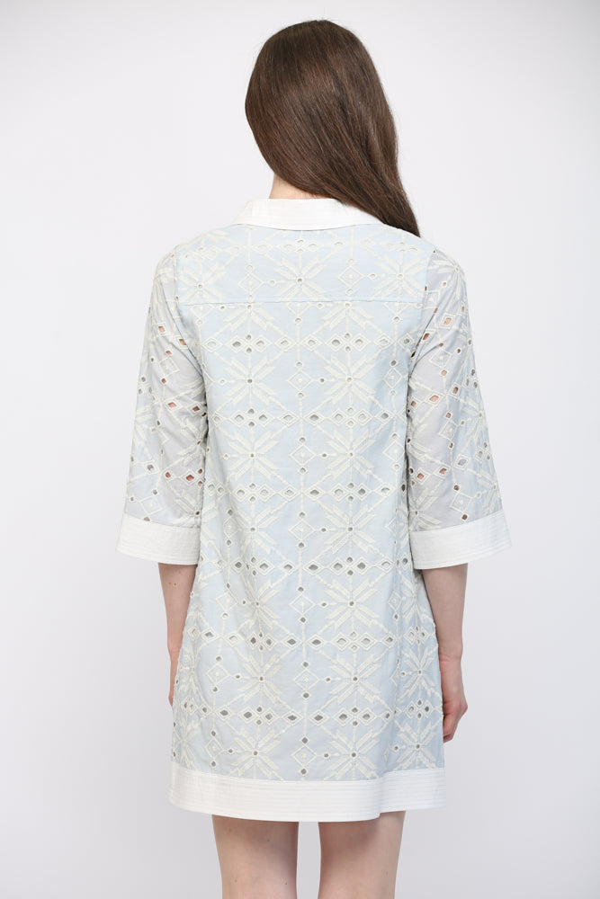 EYELET LACE SHIFT DRESS