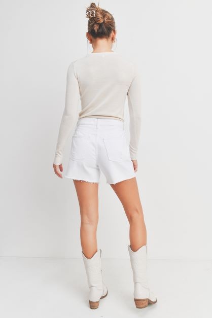HIGH RISE DISTRESSED SHORTS