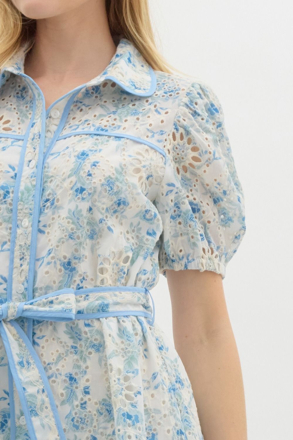Floral Embroidered Eyelet Dress