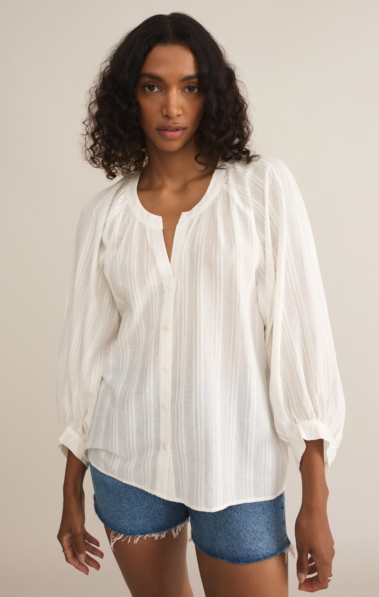 WREN BUTTON UP TOP