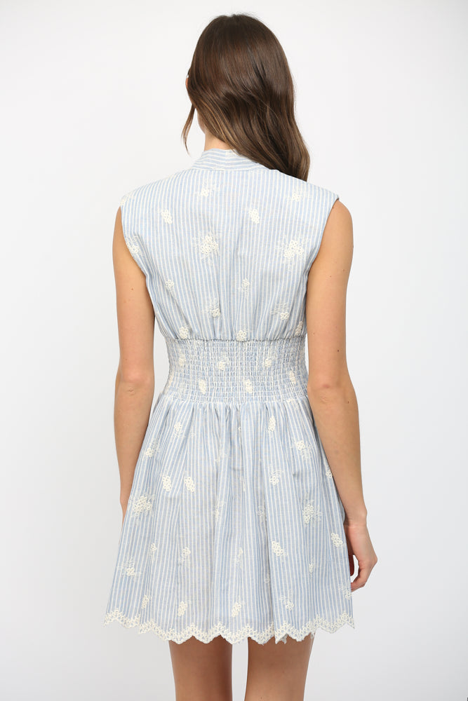 FLORAL ZIP FRONT MINI DRESS