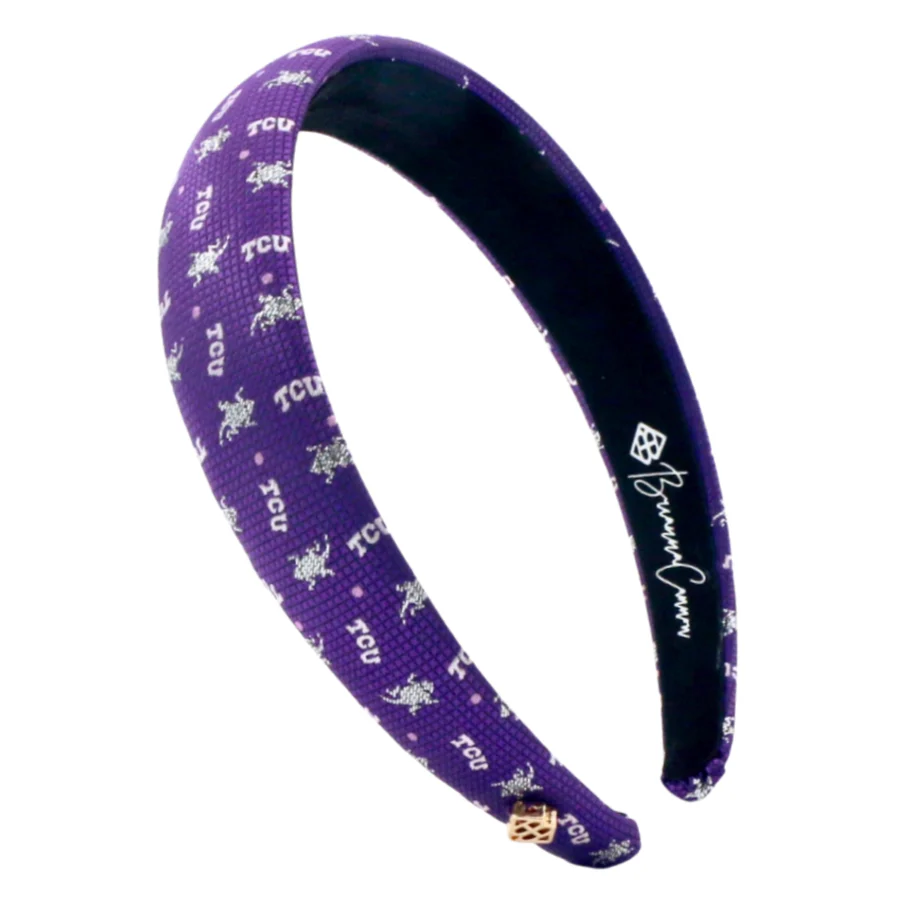TCU PURPLE WOVEN THIN HEADBAND