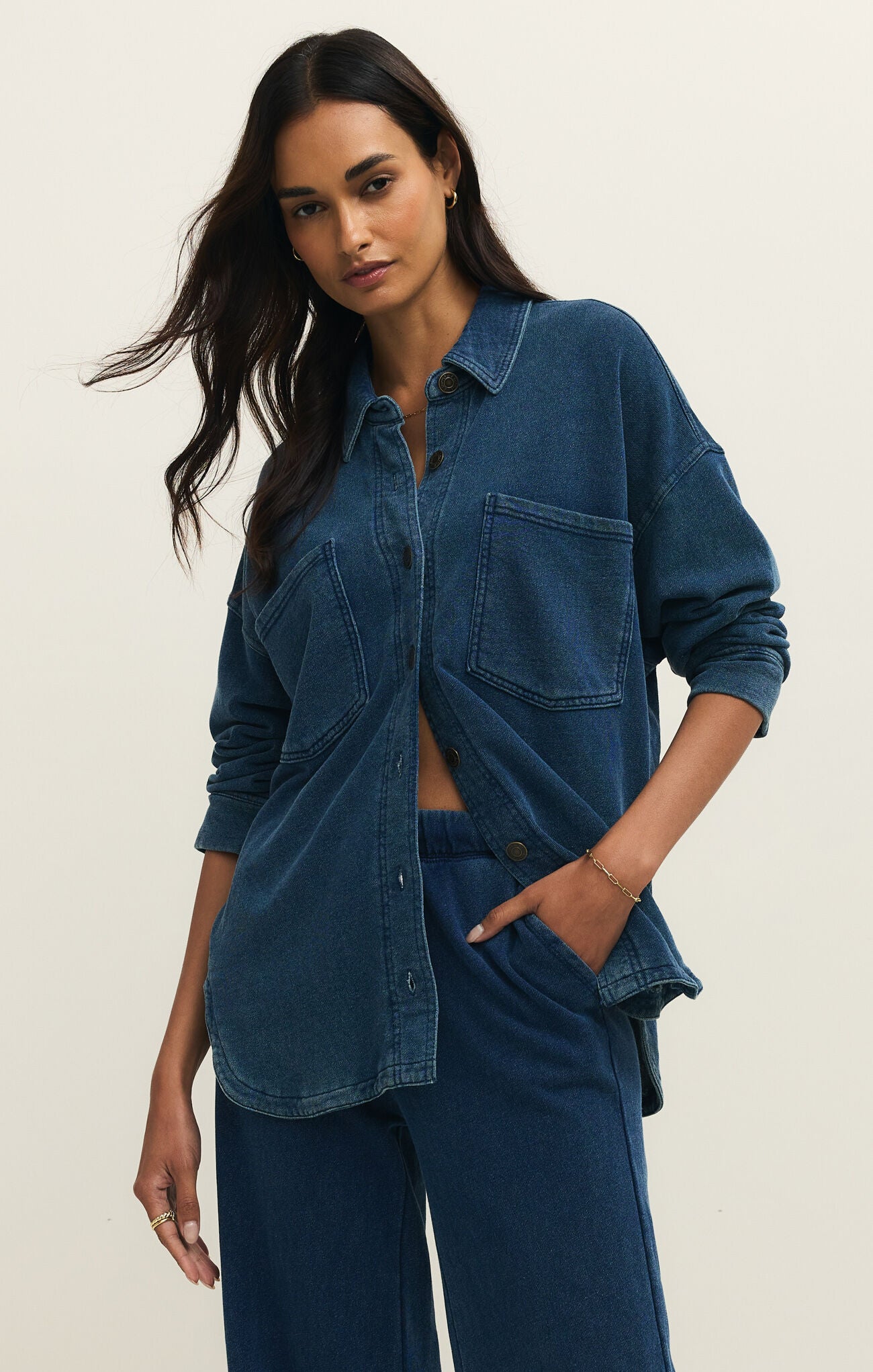 ALL DAY KNIT DENIM JACKET