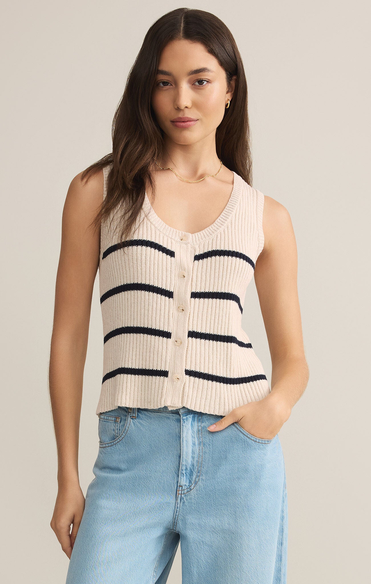 SYCAMORE STRIPE VEST TOP