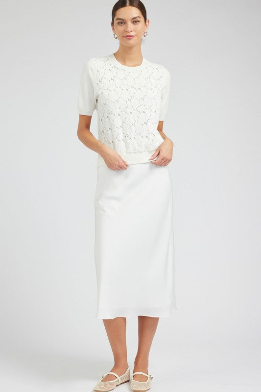 FLORAL LACE OVERLAY TOP