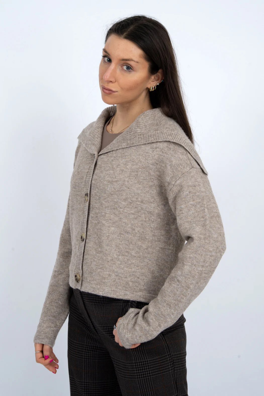 ECHO SAILOR NECK CARDIGAN