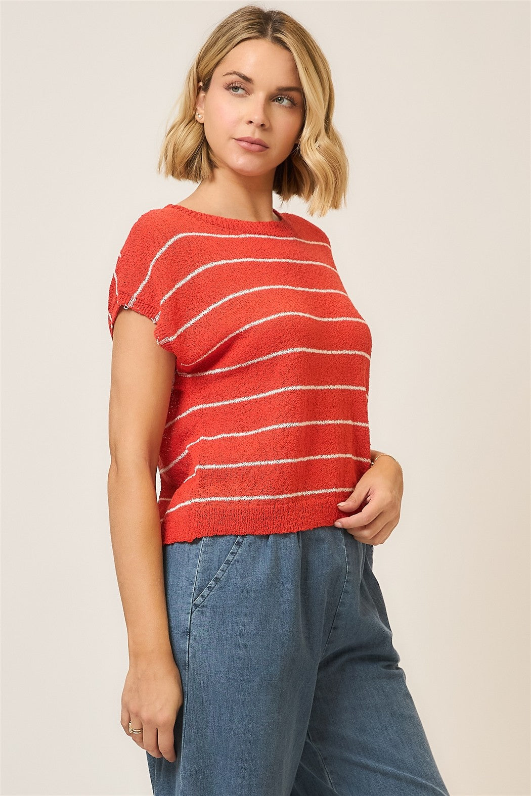 PINSTRIPE KNIT TOP