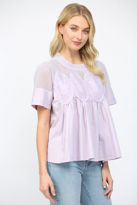MESH APPLIQUE TOP
