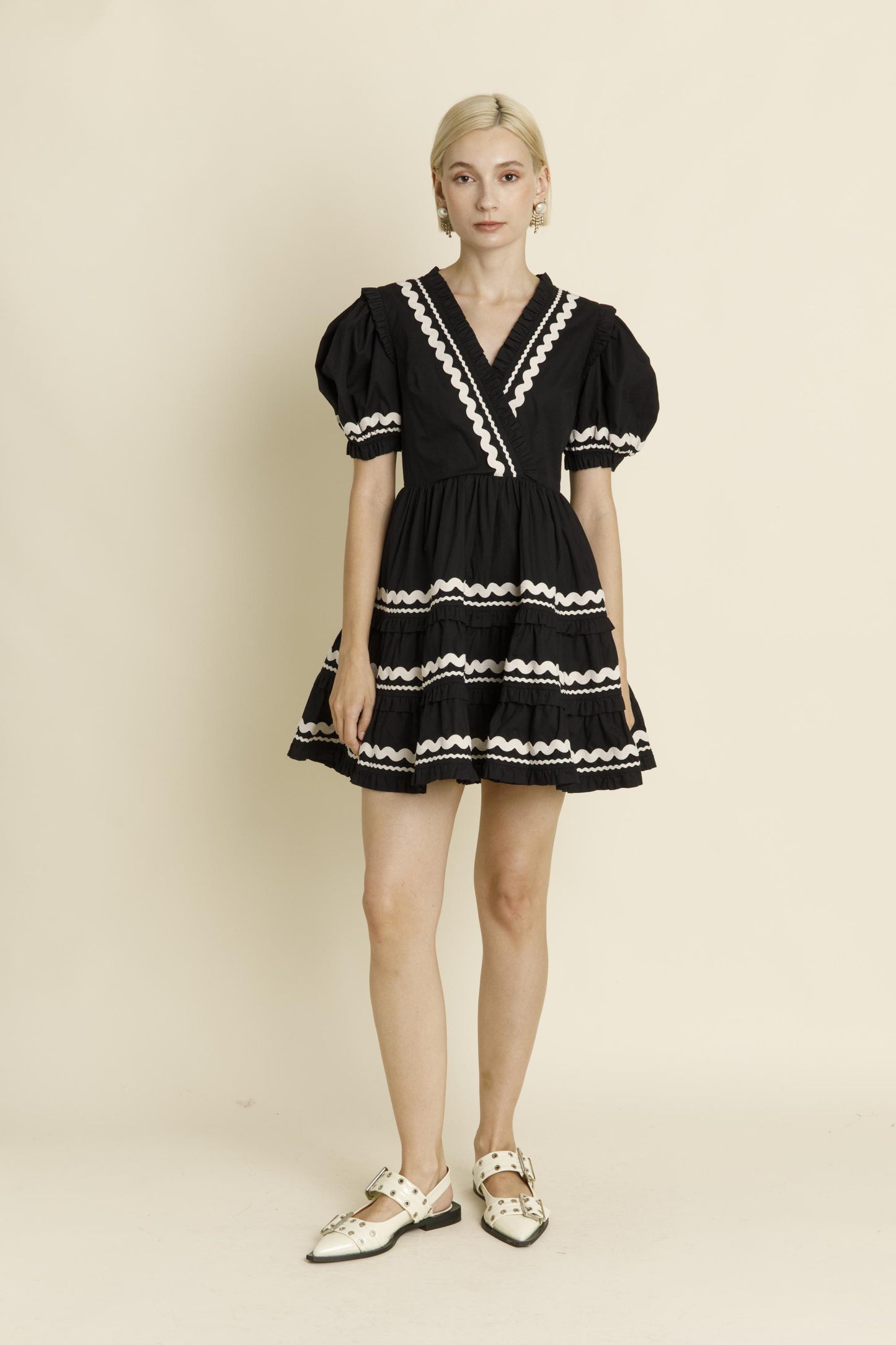 RIC RAC TRIM MINI DRESS