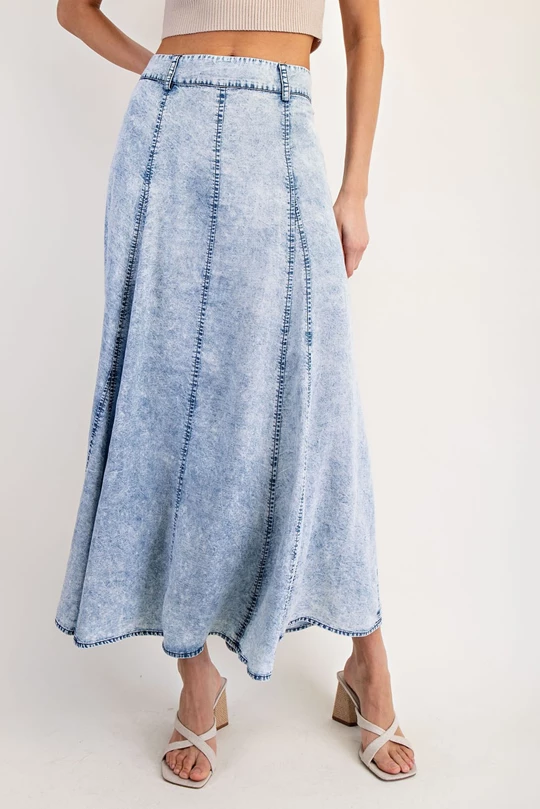 The Vintage Wash Denim Maxi