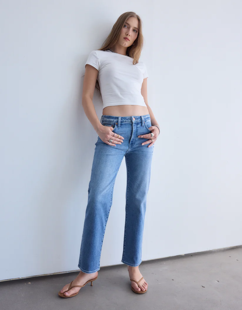 Rebel Mid-Rise Slim Straight