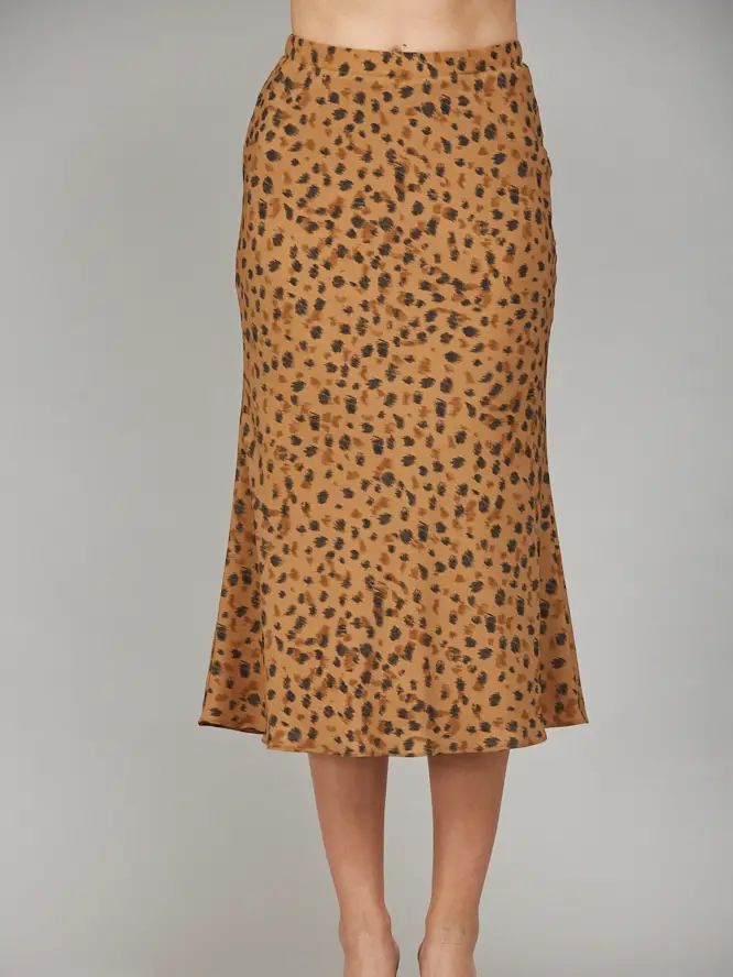 ANIMAL MIDI PRINT SKIRT