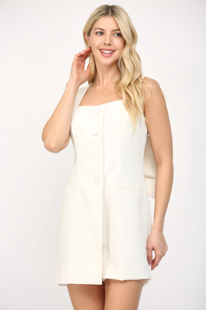 BOW BACK DETAIL ROMPER