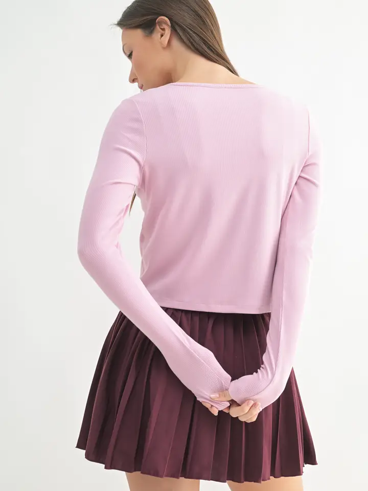 RIBBED CARDIGAN