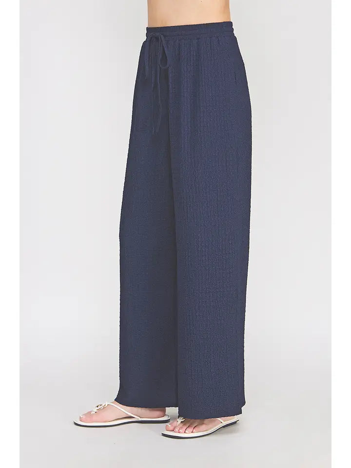 TEXTURED DRAWSTRING PANT