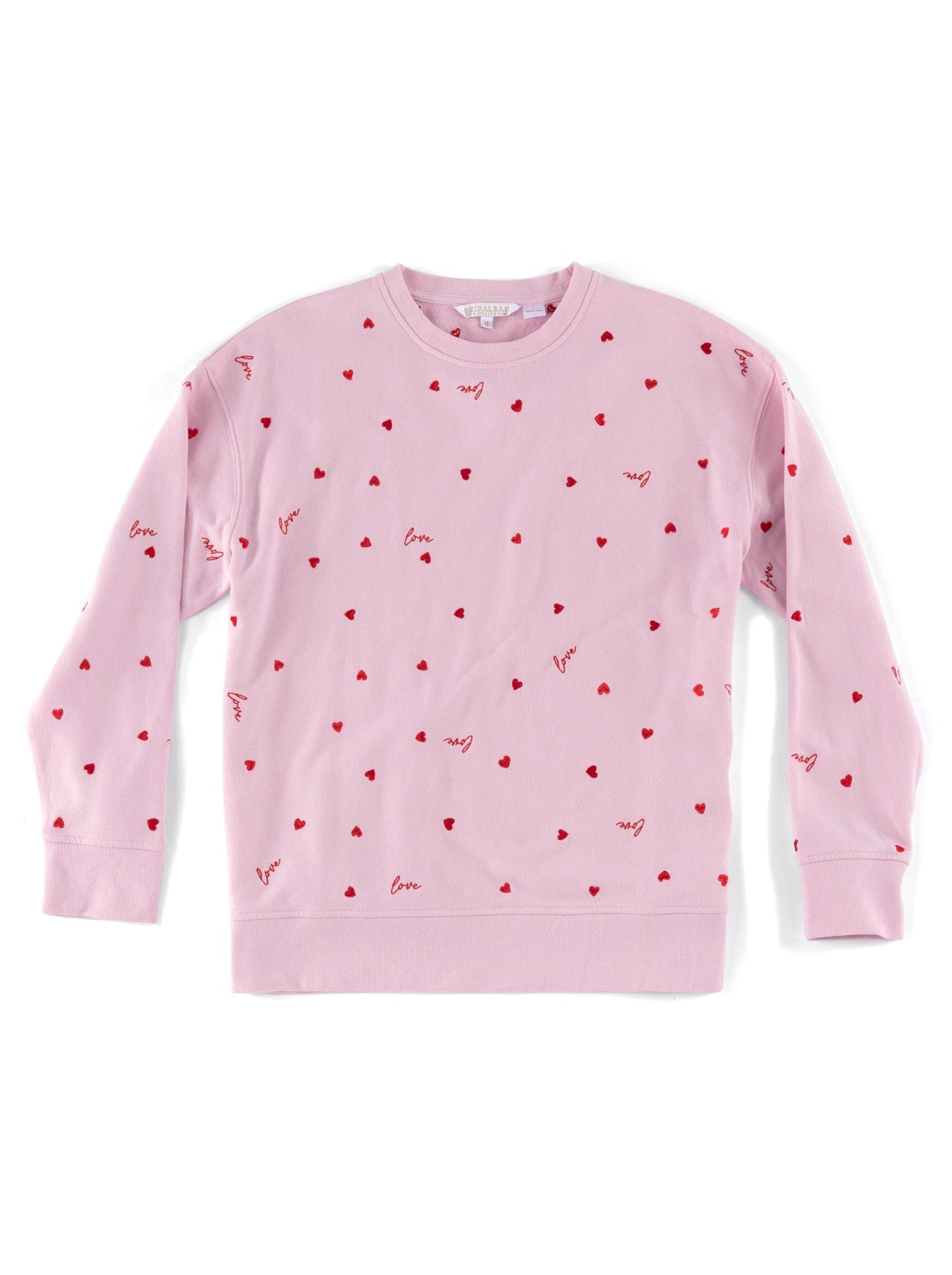 EMBROIDERED LOVE SWEATSHIRT