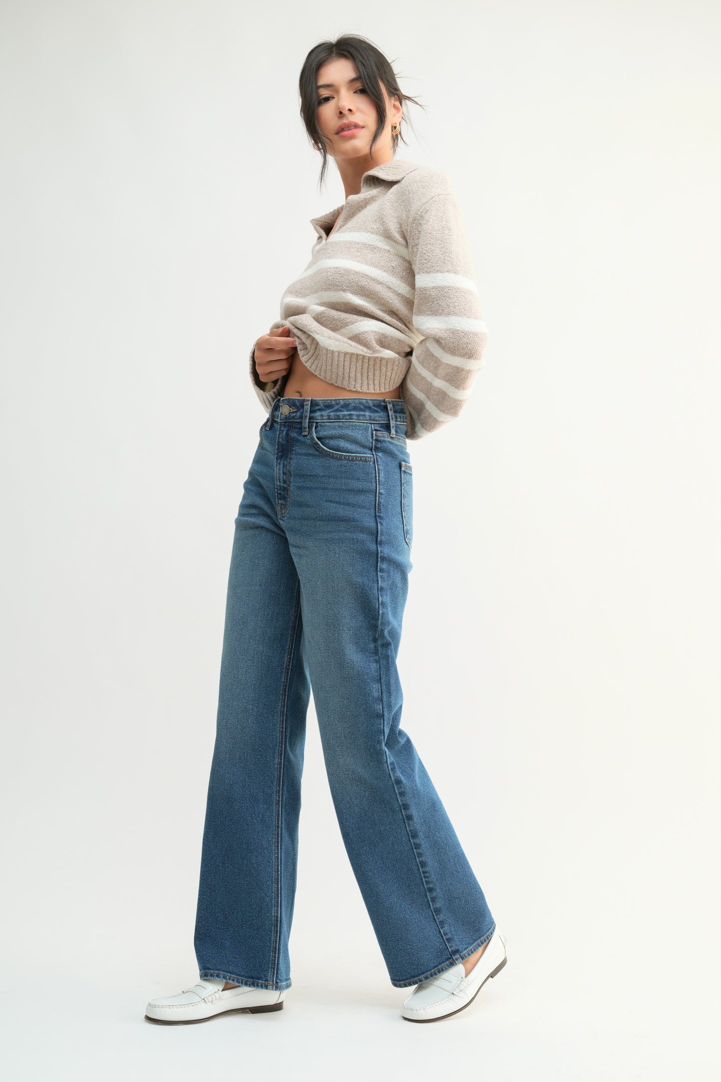 HIGH RISE STRAIGHT LEG DENIM