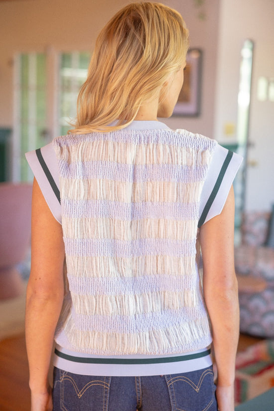 SLEEVELESS STRIPED BANDED TOP