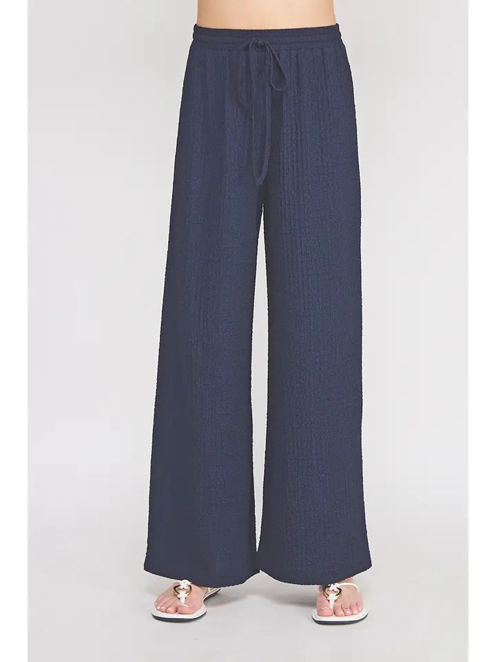 TEXTURED DRAWSTRING PANT