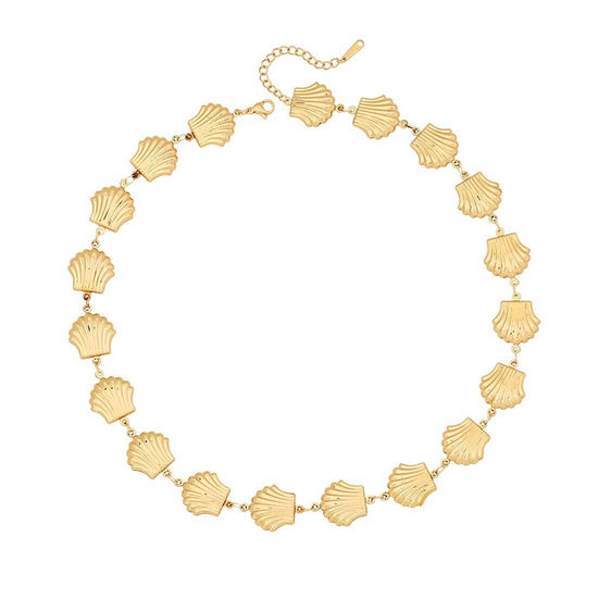 18K STAINLESS STEEL TARNISH FREE SEASHELL NECKLACE