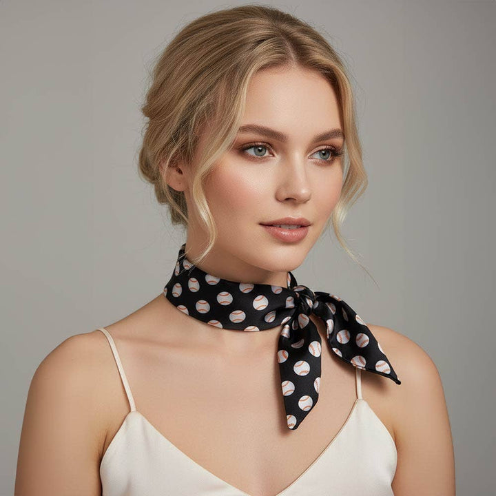 Baseball Pattern Print Twilly Scarves