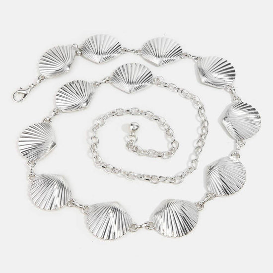 Silver Seashell Link Chain Belt