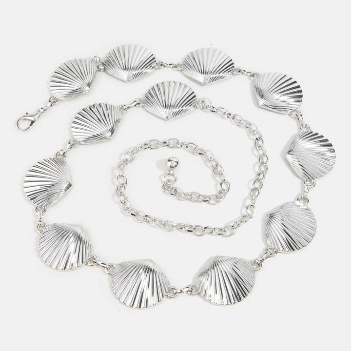 Silver Seashell Link Chain Belt