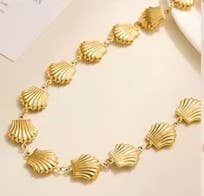 18K STAINLESS STEEL TARNISH FREE SEASHELL NECKLACE